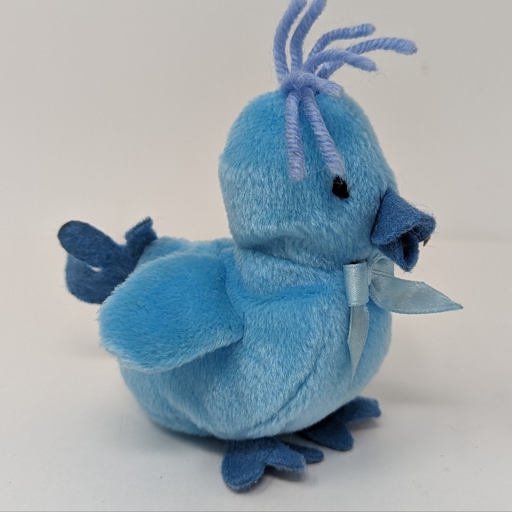 Avon Blue Bird Yarn Hair Vintage Baby